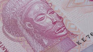 50 Kongo Kongo CFA frangı ulusal para birimi yasal ihale banknotu 3 kapanıyor. Yüksek kalite 4k görüntü