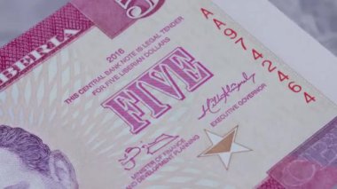 5 Liberya doları ulusal para birimi yasal ihale banknot tasarısı merkez bankası 3. Yüksek kalite 4k görüntü