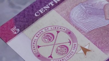 5 Liberya doları ulusal para birimi yasal ihale banknot tasarısı Merkez Bankası 7. Yüksek kalite 4k görüntü