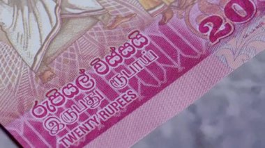 20 Sri Lanka rupisi ulusal para birimi para yasal ihale faturası merkez bankası 7. Yüksek kalite 4k görüntü