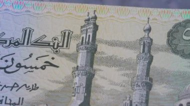 50 Mısır sterlini ulusal para birimi yasal ihale banknotu Merkez Bankası 8. Yüksek kalite 4k görüntü