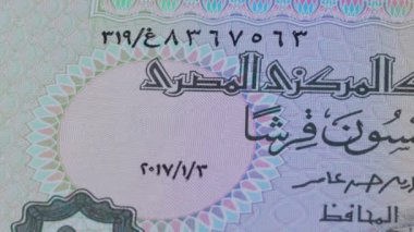 50 Mısır sterlini ulusal para birimi, yasal ihale senedi Merkez Bankası 7. Yüksek kalite 4k görüntü