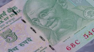 5 Hindistan Rupisi ulusal para birimi yasal ihale banknot tasarısı Merkez Bankası 3. Yüksek kalite 4k görüntü