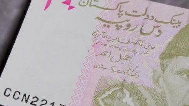 10 Pakistan rupisi ulusal para birimi para yasal ihale banknot tasarısı Merkez Bankası 5. Yüksek kalite 4k görüntü
