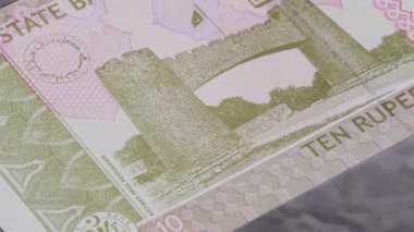10 Pakistan rupisi ulusal para birimi para yasal ihale banknot tasarısı Merkez Bankası 9. Yüksek kalite 4k görüntü