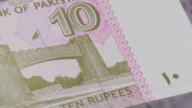 10 Pakistan rupisi ulusal para birimi para yasal ihale banknot tasarısı Merkez Bankası 8. Yüksek kalite 4k görüntü