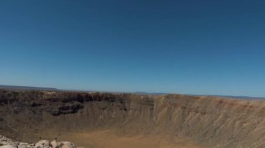 15 Meteor krateri göktaşı doğal tarihi Winslow Arizona çöl yolculuğu. Yüksek kalite 4k görüntü