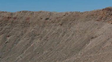 30 Meteor krateri göktaşı manzarası Winslow Arizona çöl seyahati. Yüksek kalite 4k görüntü