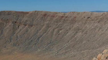 10 Meteor krateri göktaşı doğal tarihi Winslow Arizona çöl yolculuğu. Yüksek kalite 4k görüntü