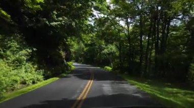 Blue Ridge Parkway yolu Kuzey Carolina arazisi Blue Ridge Parkway manzaralı yol Kuzey Carolina manzaralı yeşil dağlar 12. Yüksek kalite 4k görüntü