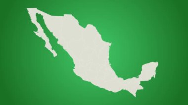 Meksika 'nın Chiapas eyaletinin animasyonunu büyüt, Detaylı Harita Görselleştirme. Yüksek kalite 4k görüntü