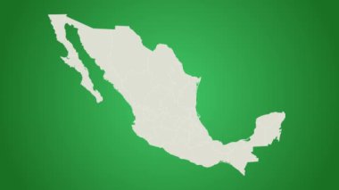 Sinaloa State Mexico 3D Animasyon Kıyı ve Arazi Özellikleri Haritasını Vurgulandı. Yüksek kaliteli FullHD görüntüler