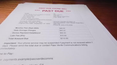 Telefon faturası ödemesi gecikmiş cep telefonu servisi bildirisi 1. Yüksek kalite 4k görüntü