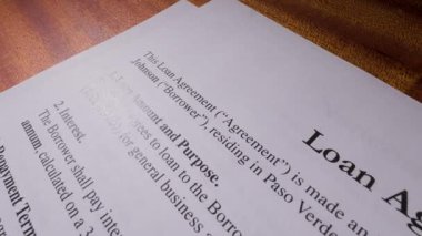 Kredi Anlaşması Formu Finansal Sözleşme İmza 3. Yüksek kalite 4k görüntü