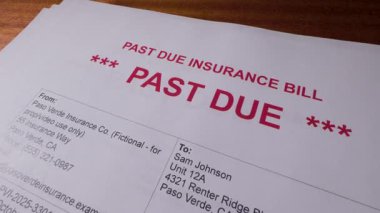 Sigorta Yasası Ödeme Ödeme Uyarısı Gecikme Ödeme Bildirisi 3. Yüksek kalite 4k görüntü