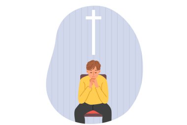 Dua eden genç çocuk ağlıyor, kilisede Katolik haçı altında oturuyor ve annesinin iyileşmesi için dua ediyor. Dua eden genç çocuk kederli ve yalnız başına Hıristiyan katedralini ziyaret ederek Tanrı 'dan yardım istiyor.