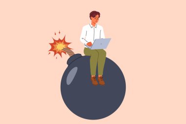 İşadamı, dizüstü bilgisayarı olan büyük bir bombanın üzerinde oturan riskli bir projeye yatırım yaptığı için tehlikede. Serbest çalışan adam teslim tarihini kaçırdığı için ya da mesleki yetersizliği yüzünden tehlikede.
