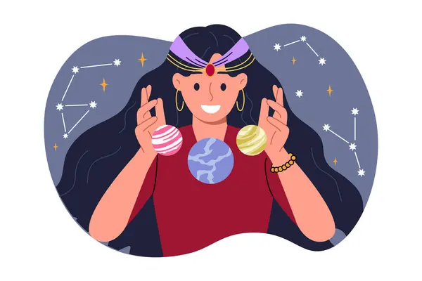 Falcı kadın astrolojiyle ilgileniyor, gökyüzündeki takımyıldızları ve gezegenleri inceleyerek geleceği tahmin ediyor. Kız astroloji ve numeroloji okuyor, yıldız falı ya da natal çizelge derliyor.