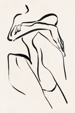 Basılabilir duvar resimleri poster baskısı. İskandinav iç tasarımı için el çizimi minimalizm tasarımı. 