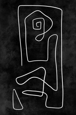 Basılabilir duvar resimleri poster baskısı. İskandinav iç tasarımı için el çizimi minimalizm tasarımı. 