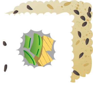 Sake kunsei Asya yemeği yuvarlıyor.