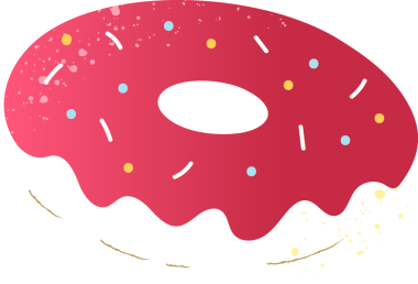 Donut ve kremalı tatlı.