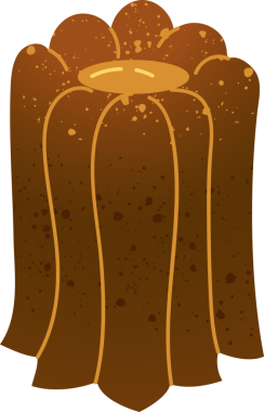 Tatlı kahvaltıda Kanele tatlısı.