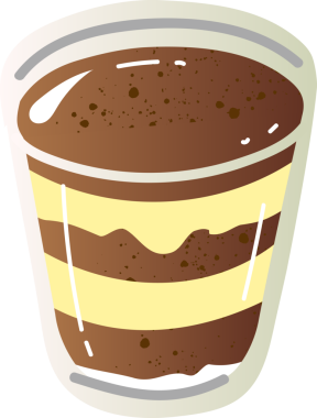 Çikolatalı kremalı puding tatlı yemeği.