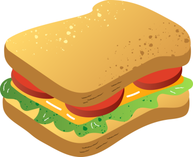 Ekmek sandviçi fast food beslenmesi