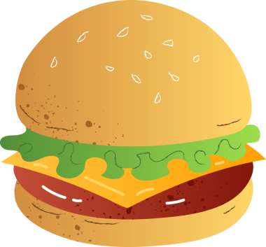 Fast food restoranından hamburger.