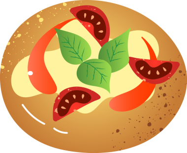 Mini pizza fast food besin