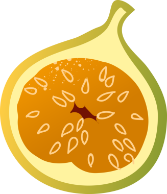 İncir parçaları sarı taze meyve