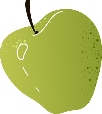 Tam yeşil elma taze meyve.