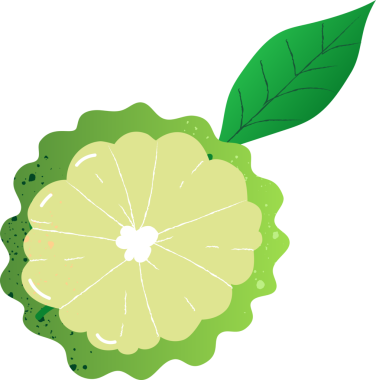 Parça kaffir limon taze meyve