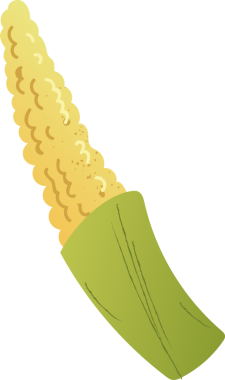 Bebek mısırı, organik sebzeler.