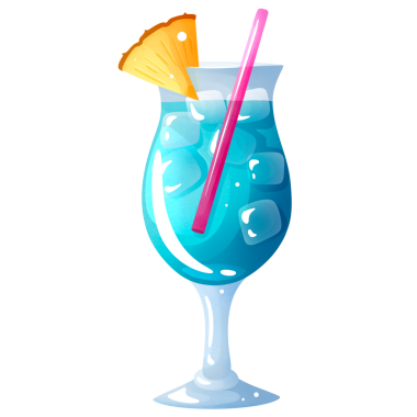 Klasik mavi lagün kokteyli.