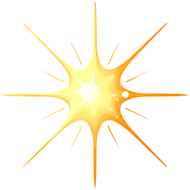 Açık evrendeki parlak sarı yıldız