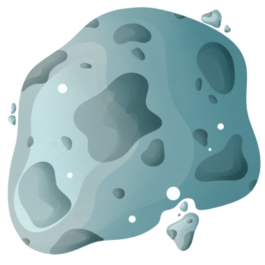 Gri asteroide yakın çekim