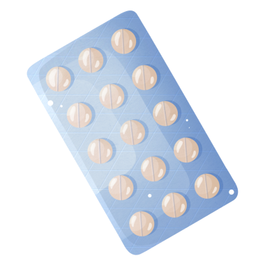 Semptomlar için ilaç paketi