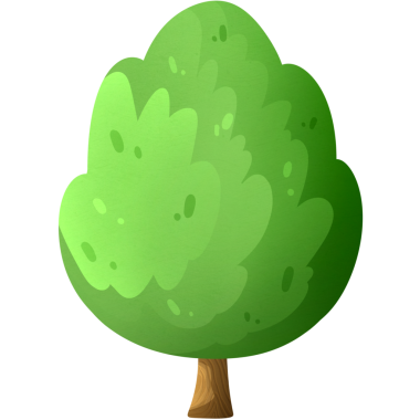 Yeşil yapraklı ağaç, resimleme