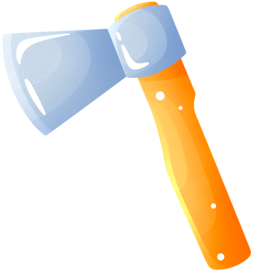 Beyaz arka planda sapı olan çekiç.