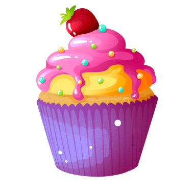 Pembe parçalı renkli kek.