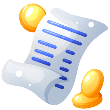 Mavi karikatür kağıdının bir harfli vektör çizimi