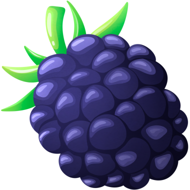 böğürtlen ikonu, çizgi film tarzı