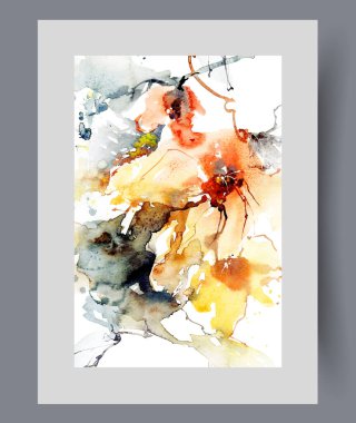 Çiçek tomurcukları ve botanik edebiyat tasarımı için yeşil soyut taç yaprakları olan çiçek çizimleri. Çiçekli bitkilerin resmedildiği desenler tazeliği ve vahşi doğanın güzelliğini simgeliyor..