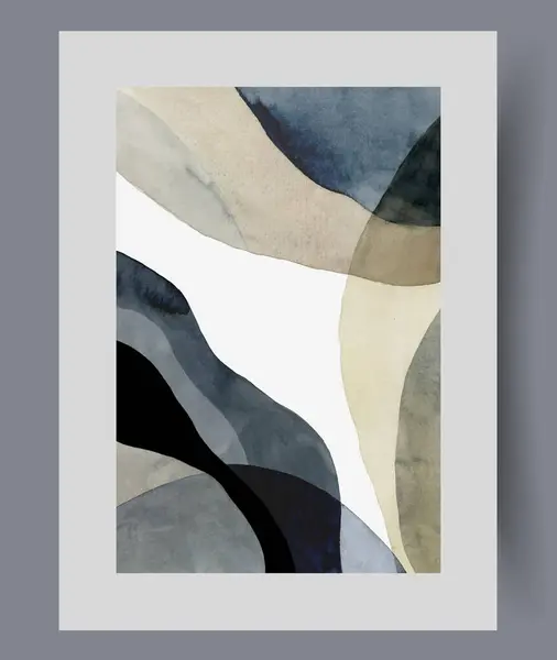 Çelişkili gölgelerde, minimalist posterlerde soyut unsurlarla İskandinav kolajı. Sanat galerisinde retro yaratıcılığın sergilenmesi için İskandinav tarzı veya İskandinav tarzında bestelenmiş sanat eserleri