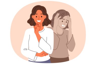 Görünüşte mutlu bir kadın kötü duygularını saklar ve gülümseyerek başkalarını sorunlarıyla rahatsız etmemeye çalışır. İç karartıcı duygular yaşayan iş kadını kendine güvenin sayesinde sakinliğini gösteriyor..