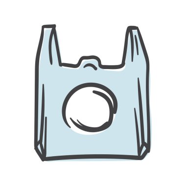 Tank Top Paketi. Alışveriş ve alışverişler. El çizimi vektör çizimi beyaz arka planda izole edildi. Simge, baskı, pankart için resim. Vektör illüstrasyonu