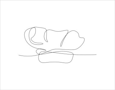 Şef Şapka 'nın kesintisiz çizimi. Şef Şapka 'nın bir satırı. Şef Şapka Devamlı Çizgi Sanatı. Düzenlenebilir Özet.