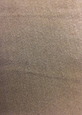 Kalıplı bronz bir kumaş. Kumaş yumuşak ve pürüzsüz bir maddeden yapılmıştır. Kumaştaki desen basit ve ince, kalın renkler ve tasarımlar olmadan.